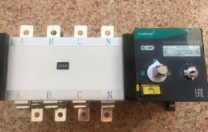 Реверсивный рубильник-переключатель с моторприводом 250А