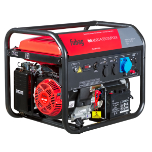 Бензиновый генератор  BS 8500 A ES DUPLEX + Комплект колес и ручек + Масло универсальное Fubag Extra (SAE 10W40) в ПОДАРОК!