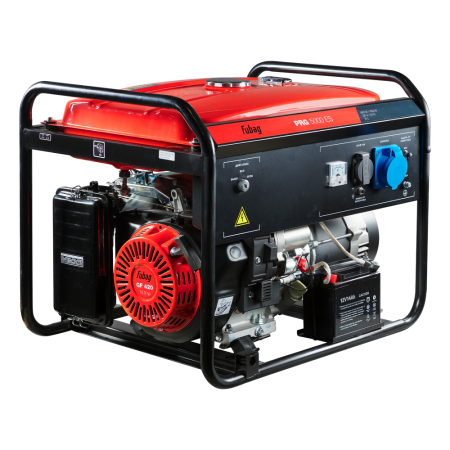 Бензиновый генератор  PRG 5000 ES генератор + Комплект колес и ручек для электростанций в ПОДАРОК