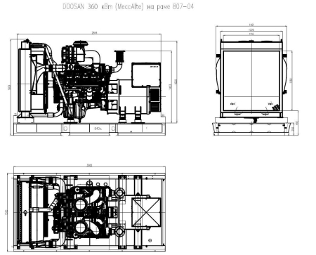 Дизельный генератор  АД-360С-Т400-1РМ17 (Mecc Alte) Дизельный генератор  АД-360С-Т400-1РМ17 (Mecc Alte)