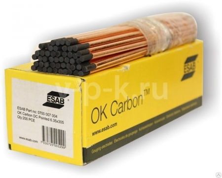 Электрод угольный ф10,0 мм ESAB OK Carbon (10х305)